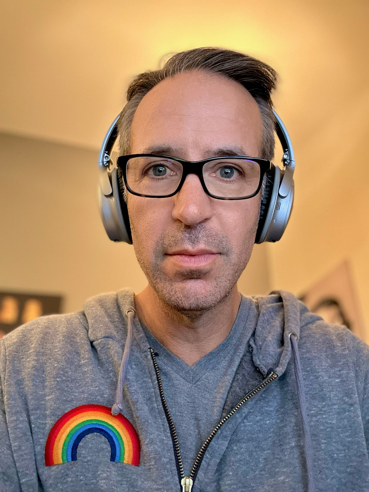 Andrew Hahn during a volunteer crisis counseling shift
